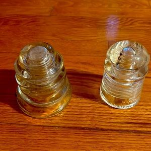 Electric glass insulator probably about 70 years old clear in color